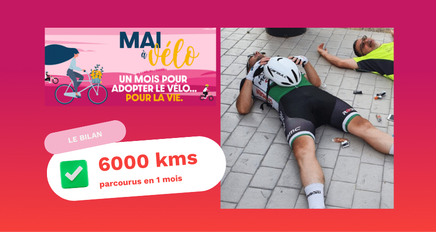 Photo bilan de la participation des collaborateurs Ntico au challenge Mai à Vélo 2023.