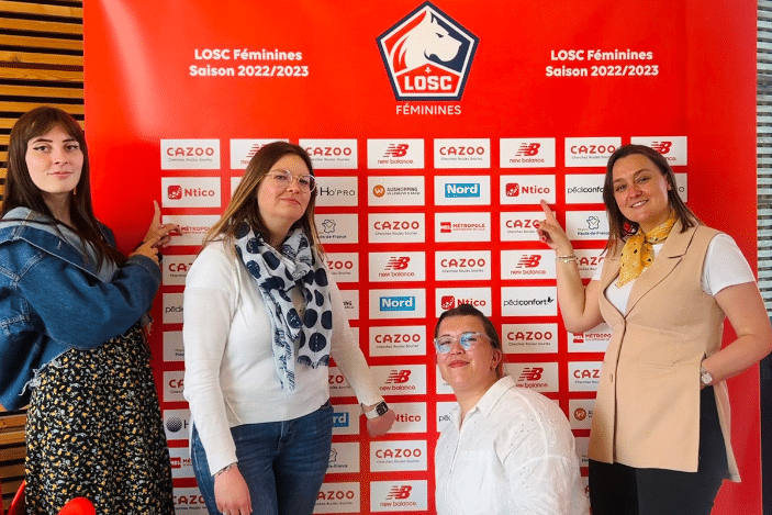 Photo de la team RH Ntico pendant l'entrainement des joueuses du LOSC Féminines.