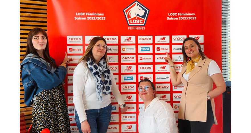 Photo de la team RH Ntico pendant l'entrainement des joueuses du LOSC Féminines.