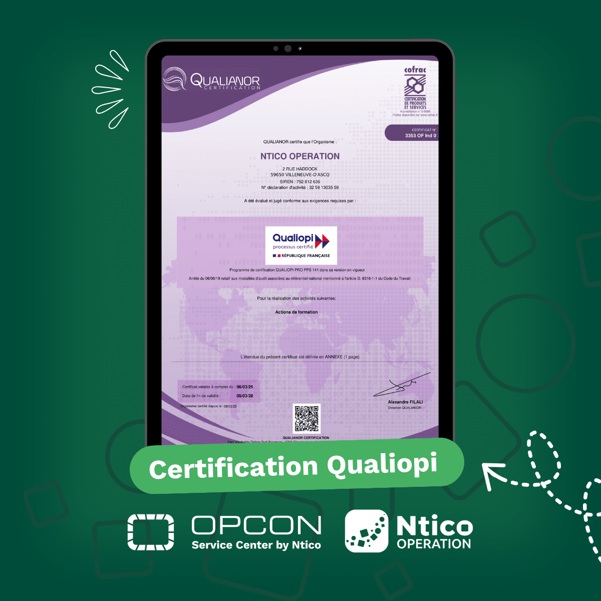 Certification Qualiopi !