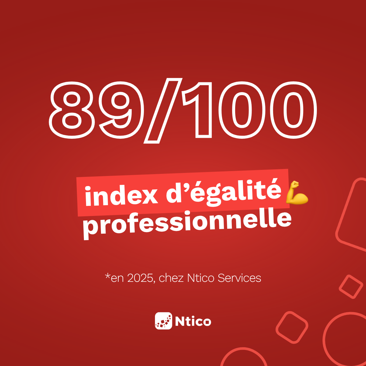 Index d'égalité professionnelle Ntico 2025