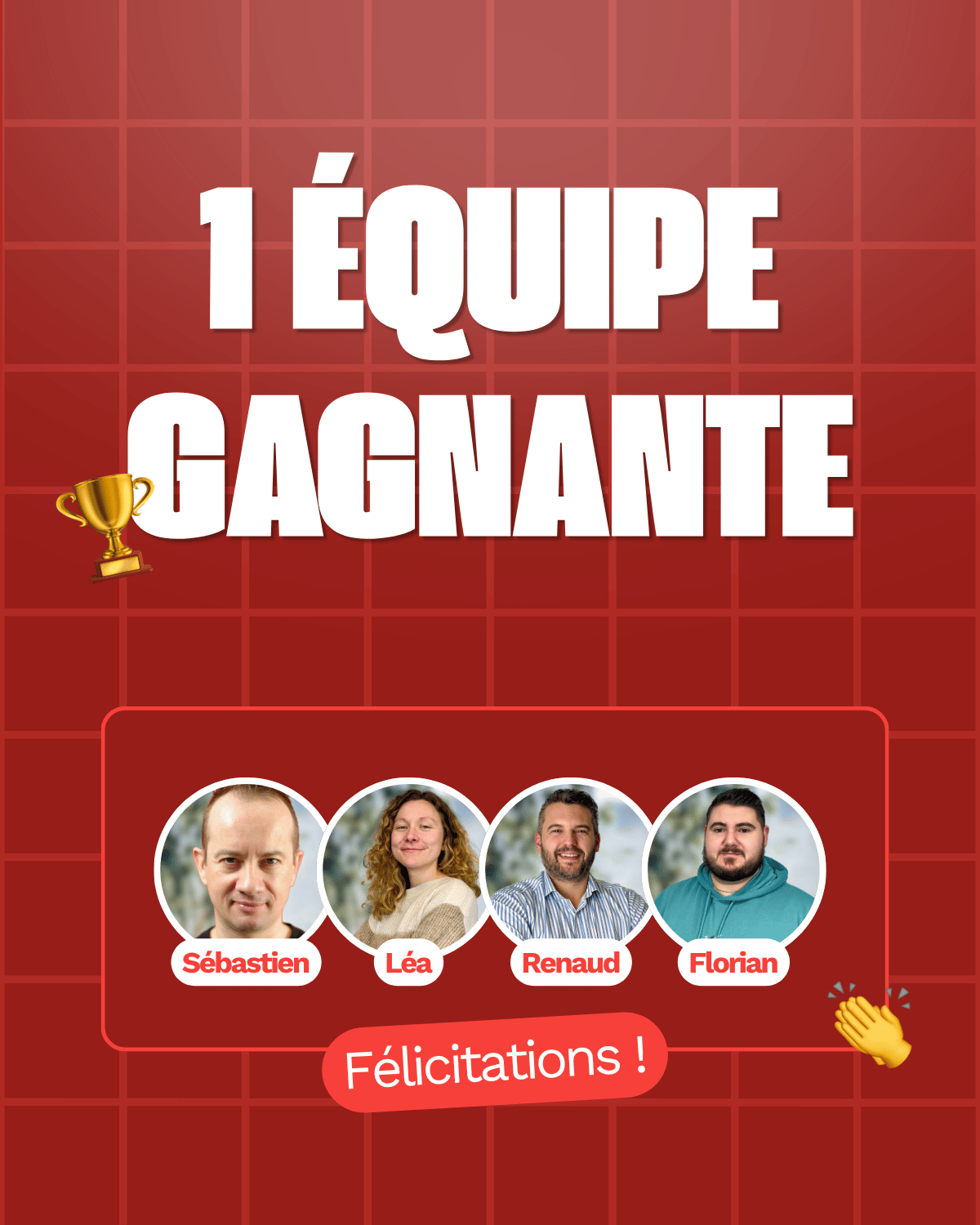 Équipe gagnante du Hackathon IA Ntico