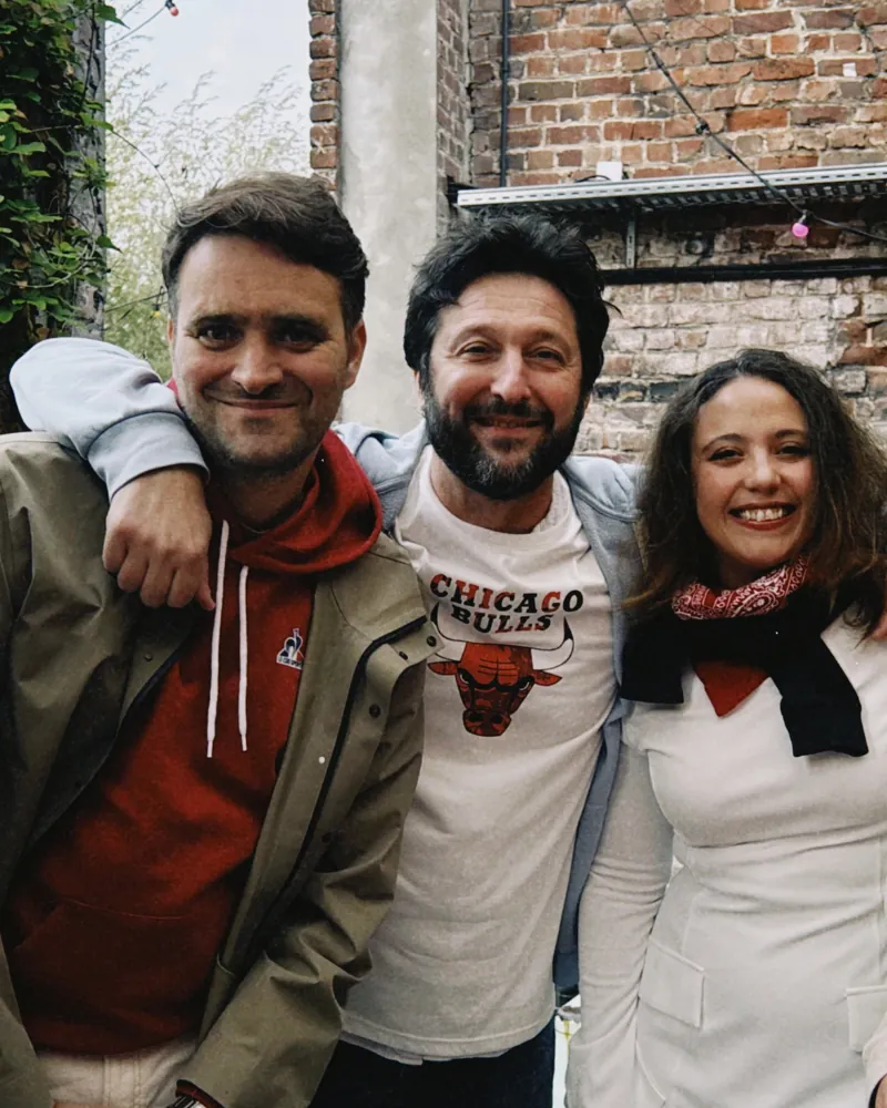 Trois collègues Ntico tout sourire pendant le Festiv'All