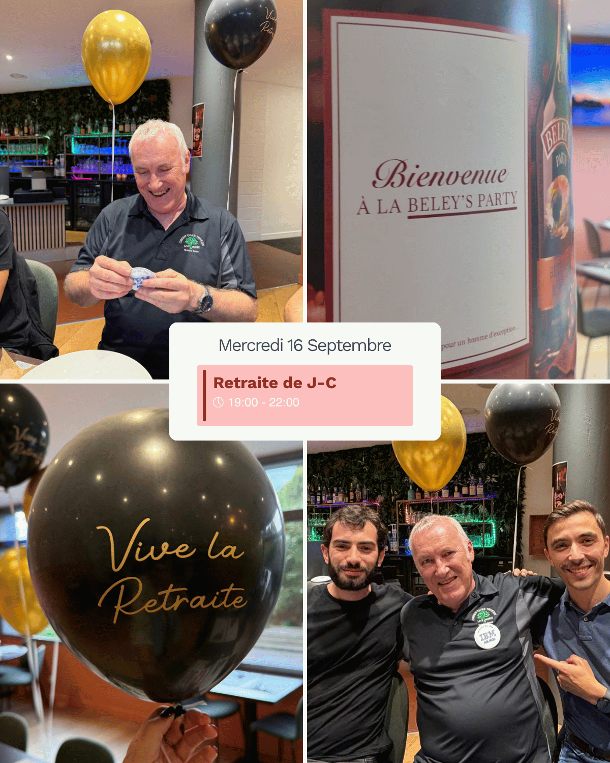 Soirée de départ en retraite de J-C