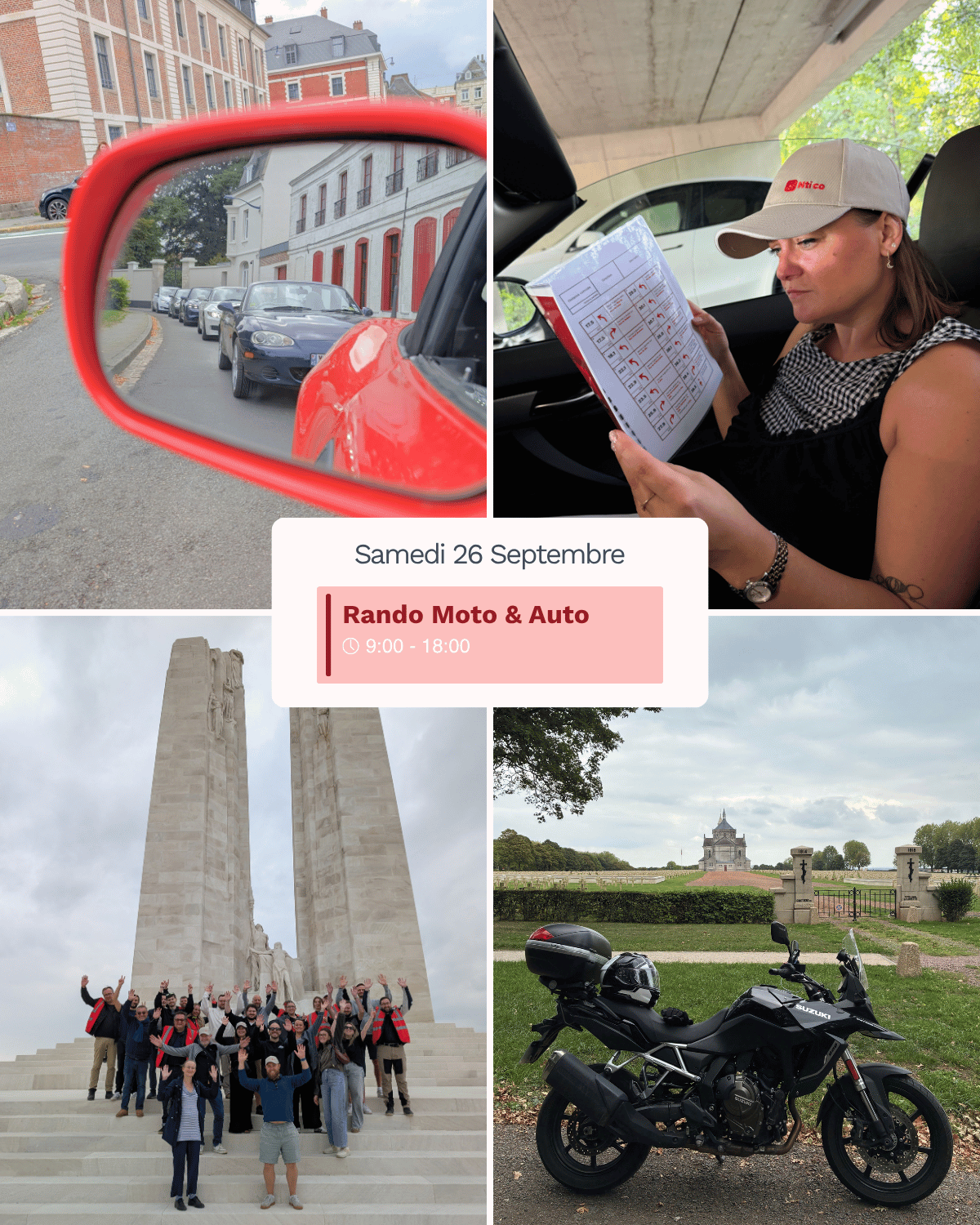 Randonnée moto et auto des collaborateurs Ntico